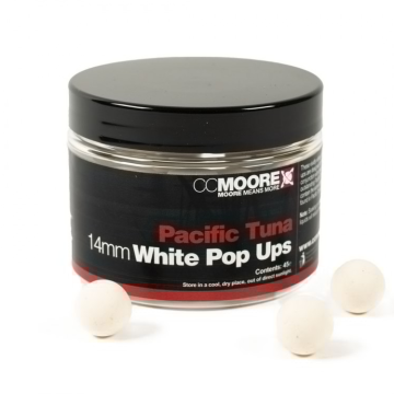 Pacific Tuna White Pop Ups 14mm (45) - 1 pot