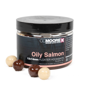 Oily Salmon Floater Hookbaits 12x14mm (50) - 1 pot