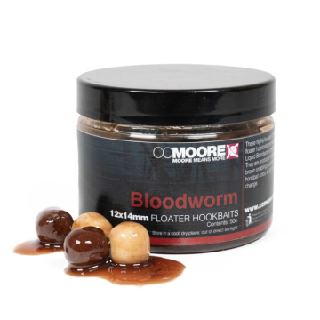 Bloodworm Floater Hookbaits 12x14mm (50) - 1 pot
