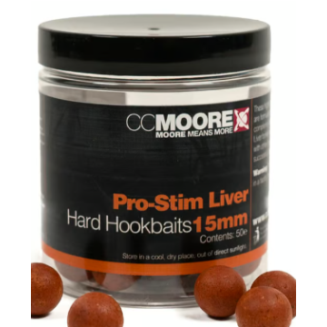 Pro-Stim Liver Hard Hookbaits 15mm (50) - 1 pot