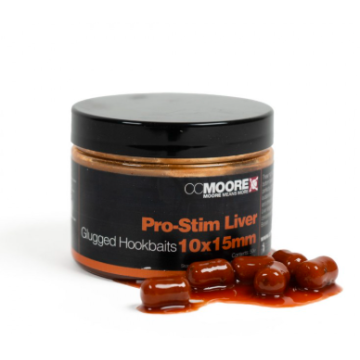 Pro-Stim Liver Glugged Hookbaits 10x15mm (50) - 1 pot