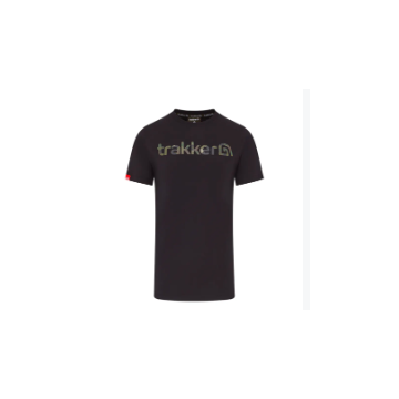 Trakker CR Logo T-Shirt Black Camo - XL
