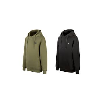 Minimal Polar Fleece Hoodie - Olive/Black - XXXL