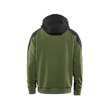 Minimal Polar Fleece Hoodie - Olive/Black - XL